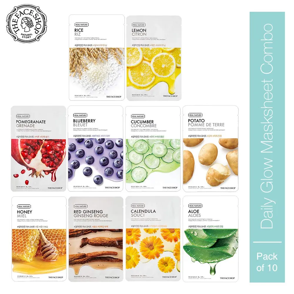 Collection of popular face sheet masks arranged neatly on a clean surface