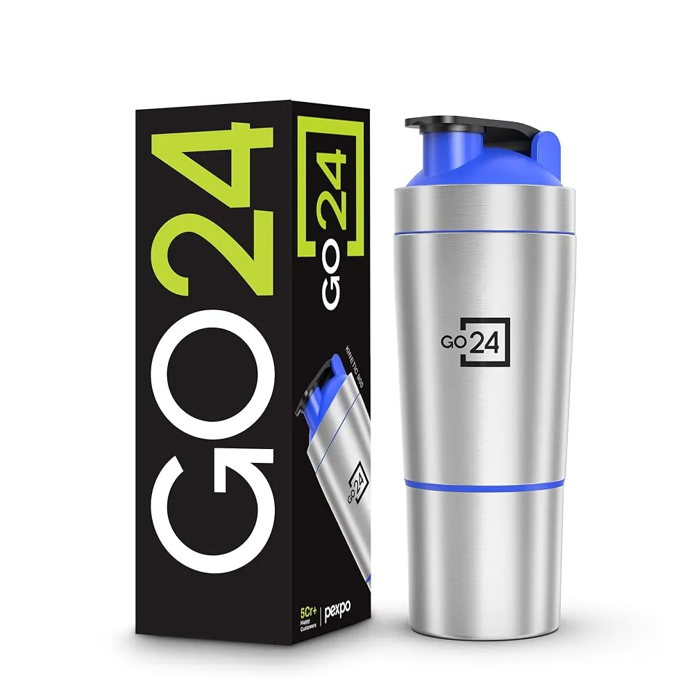 A sleek protein shaker bottle sitting on a gym bench next to a dumbbell.